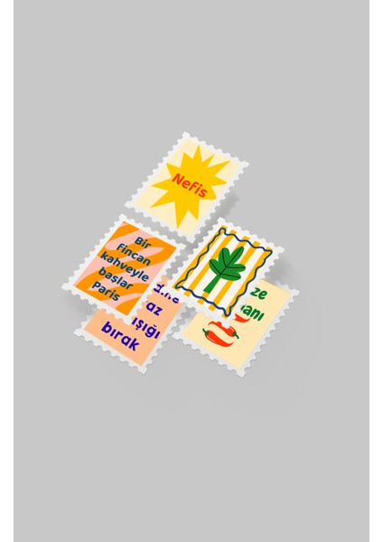 Renkli Pul Sticker Seti 20'li - Bullet Journal Ajanda Scrapbook indirimleri