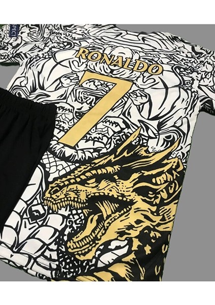 Cristiano Ronaldo 2024/25 Yeni Sezon Özel Dragon Tasarımlı Çocuk Forması 4'lü Set