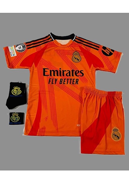 Arda Güler 2024-25 Yeni Sezon R,e,a,l, M,a,d,r,i,d, Deplasman Çocuk Forması 4'lü Set fiyatları