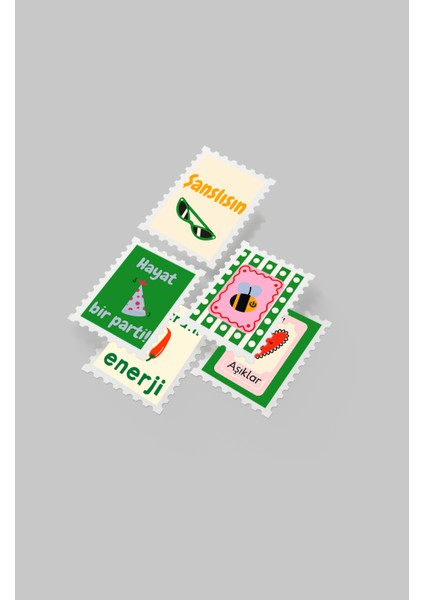 Renkli Pul Sticker Seti 20'li - Bullet Journal Ajanda Scrapbook fiyatları