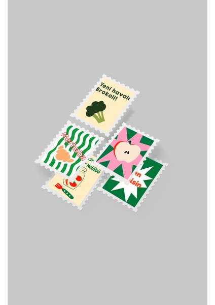 Renkli Pul Sticker Seti 20'li - Bullet Journal Ajanda Scrapbook indirimleri