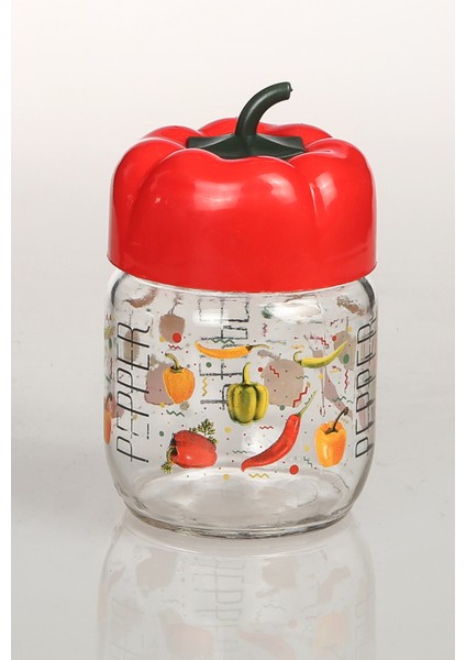 Biber Desenli Kavanoz 1000 cc ROYALEKS-BD1000