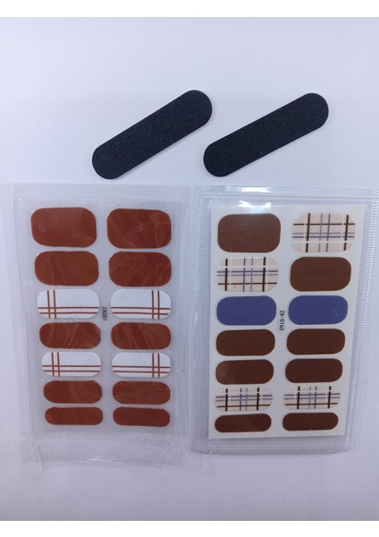Kendinden Yapışkanlı Nail Sticker 2 Paket Tırnak Stickeri Takma Yapışkanlı Oje Çizgi