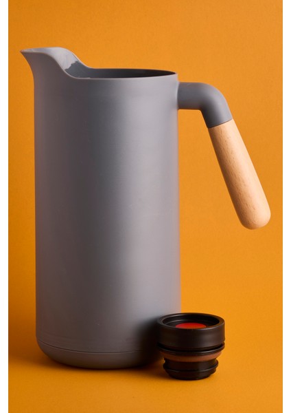 Lotus Nordic Bambu Saplı Cam Vakumlu Termos 1000 ml Gri fiyatları