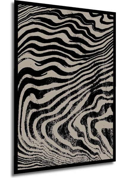 Çerçeve Görünümlü Dalgalı Çizgiler Soyut Ahşap Mdf Dekoratif Tablo Dikdörtgen Tablo modelleri