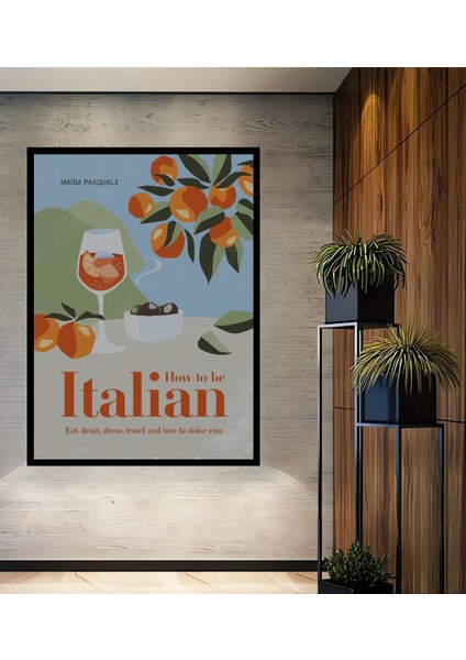 Çerçeve Görünümlü Italyan Ruhunu Yansıtan Dekoratif Ahşap Mdf Tablo Dikdörtgen Tablo