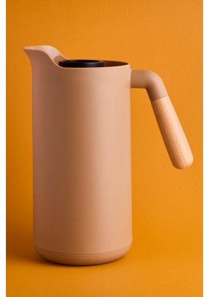 Lotus Nordic Bambu Saplı Cam Vakumlu Termos 1000 ml Kahverengi