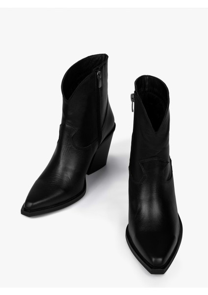 Kadın Kael Siyah Hakiki Deri Kovboy Bot modelleri