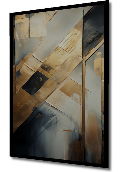 Çerçeve Görünümlü Modern Geometrik Soyut Ahşap Mdf Dekoratif Tablo Dikdörtgen Tablo fiyatları