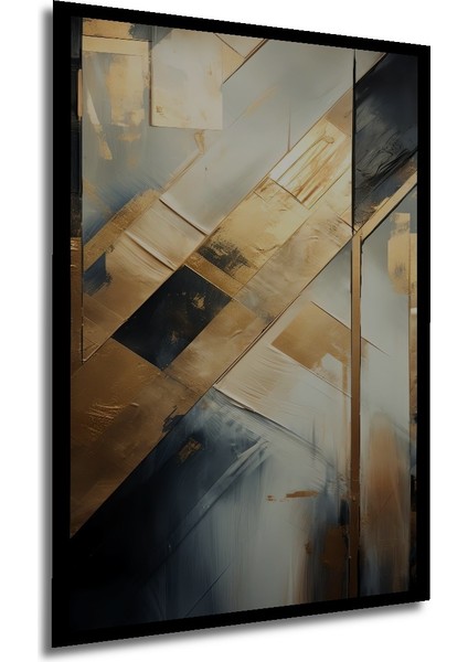 Çerçeve Görünümlü Modern Geometrik Soyut Ahşap Mdf Dekoratif Tablo Dikdörtgen Tablo modelleri