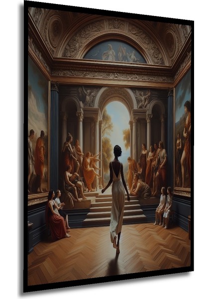 Çerçeve Görünümlü Neoklasik Sanat Salonu Dekoratif Ahşap Mdf Tablo Dikdörtgen Tablo modelleri