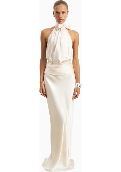 Crushed Satin Bias Cut Maxi Kadın Etek modelleri