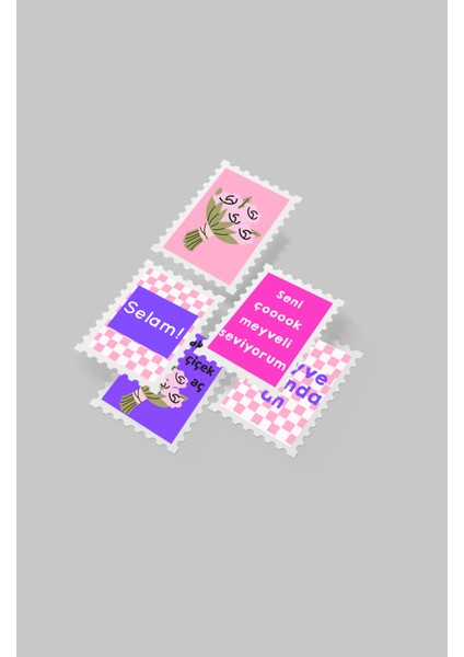 Renkli Pul Sticker Seti 20'li - Bullet Journal Ajanda Scrapbook fırsatları