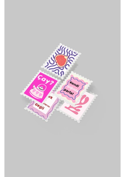 Renkli Pul Sticker Seti 20'li - Bullet Journal Ajanda Scrapbook indirimleri