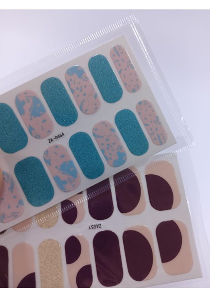 Kendinden Yapışkanlı Nail Sticker 2 Paket Tırnak Stickeri Takma Yapışkanlı Oje Mavi fiyatları