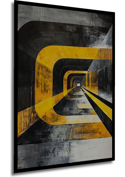 Çerçeve Görünümlü Modern Geometrik Soyut Ahşap Mdf Dekoratif Tablo Dikdörtgen Tablo modelleri