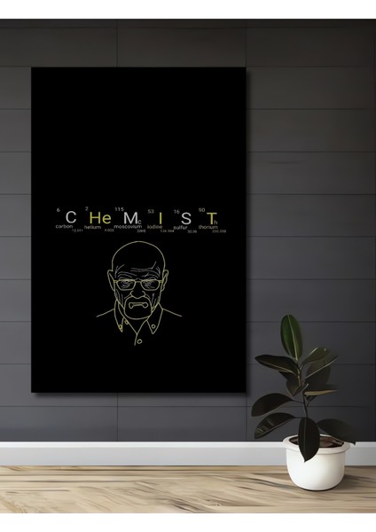 Çerçeve Görünümlü Walter White Kimyager Dekoratif Ahşap Mdf Ev Duvar Tablo Dikdörtgen Ev Duvar Tablo