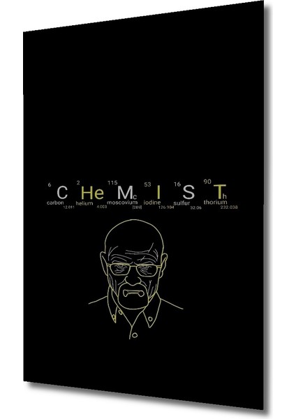Çerçeve Görünümlü Walter White Kimyager Dekoratif Ahşap Mdf Ev Duvar Tablo Dikdörtgen Ev Duvar Tablo fiyatları