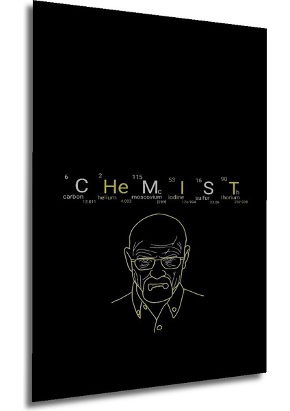 Çerçeve Görünümlü Walter White Kimyager Dekoratif Ahşap Mdf Ev Duvar Tablo Dikdörtgen Ev Duvar Tablo modelleri