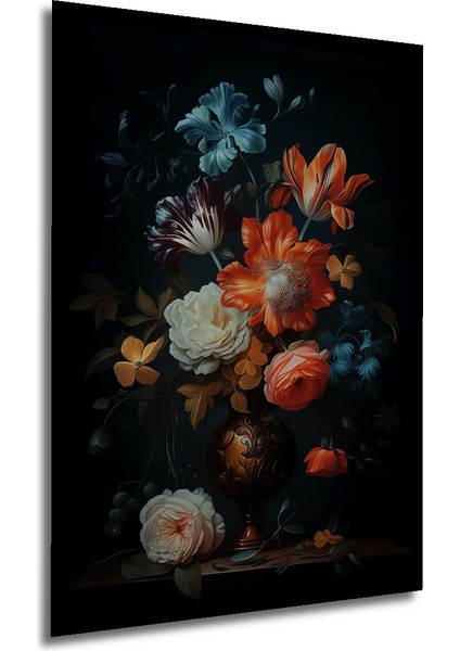 Çerçeve Görünümlü Büyüleyici Çiçek Demeti Dekoratif Ahşap Mdf Tablo Dikdörtgen Tablo modelleri