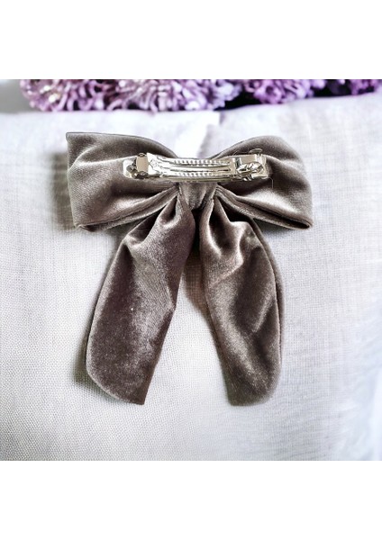 Gri Renk Kadife Klipsli Fiyonk Toka fiyatları