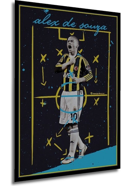 Çerçeve Görünümlü Alex De Souza Sarı Lacivert Takım Ahşap Mdf Dekoratif Ev Duvar Tablo Dikdörtgen Ev modelleri