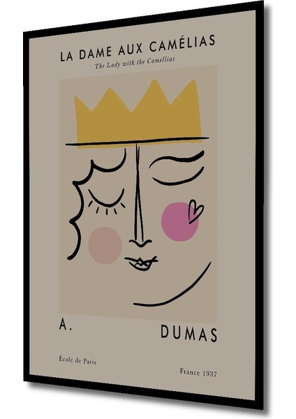 Çerçeve Görünümlü La Dame Aux Camélias Dekoratif Ahşap Mdf Ev Duvar Tablo Dikdörtgen Ev Duvar Tablo fiyatları