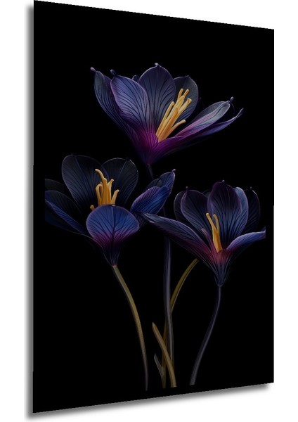 Çerçeve Görünümlü Mor Safran Çiçekleri Dekoratif Ahşap Mdf Ev Duvar Tablo Dikdörtgen Ev Duvar Tablo modelleri