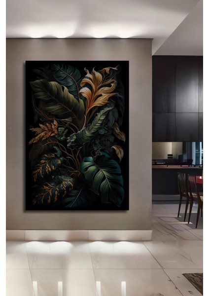 Çerçeve Görünümlü Tropikal Renk Cümbüşü Ahşap Mdf Dekoratif Ev Duvar Tablo Dikdörtgen Ev Duvar Tablo