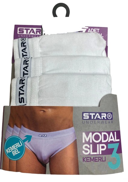 Star 109 Erkek 3'lü Modal Slip