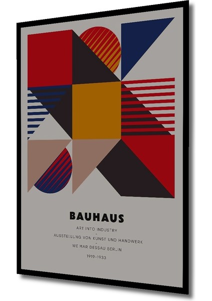 Çerçeve Görünümlü Bauhaus Sanat Deseni Dekoratif Ahşap Mdf Ev Duvar Tablo Dikdörtgen Ev Duvar Tablo fiyatları