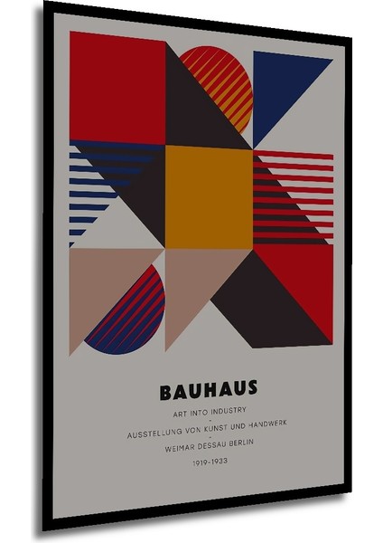 Çerçeve Görünümlü Bauhaus Sanat Deseni Dekoratif Ahşap Mdf Ev Duvar Tablo Dikdörtgen Ev Duvar Tablo modelleri