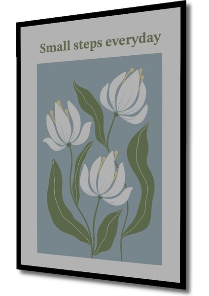 Çerçeve Görünümlü Küçük Adımlarla Lale Dekoratif Ahşap Mdf Ev Duvar Tablo Dikdörtgen Ev Duvar Tablo fiyatları