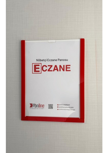 Nöbetçi Eczane Bilgilendirme Panosu Kolay Değiştirilebilir Kendinden Yapışkanlı