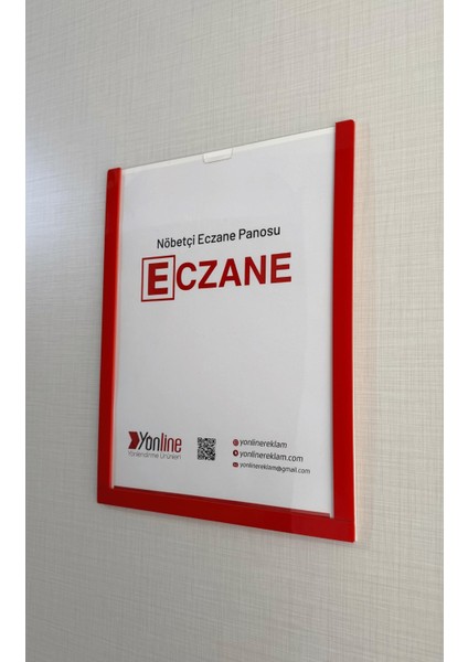 Nöbetçi Eczane Bilgilendirme Panosu Kolay Değiştirilebilir Kendinden Yapışkanlı modelleri