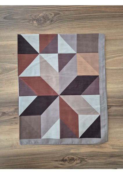 Geometrik Desenli Soft Şal