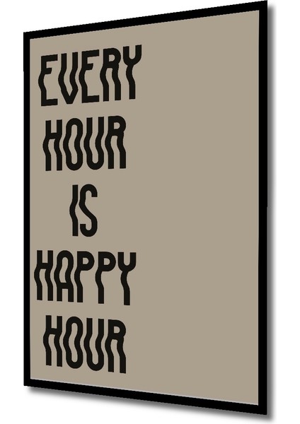 Çerçeve Görünümlü Her Saat Mutlu Saat Ahşap Mdf Dekoratif Ev Duvar Tablo Dikdörtgen Ev Duvar Tablo fiyatları