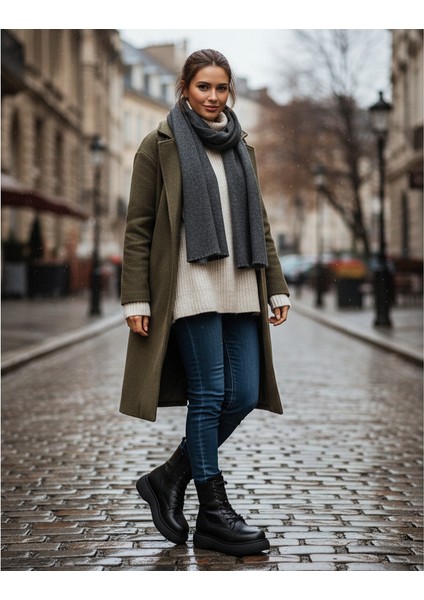 Siyah Hakiki Deri Kadın Bot indirimleri