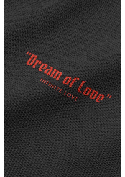 Melek Heart Of Dreams Sırt Baskılı Kapüşonlu Oversize Sweatshirt Siyah Hoodie H1195 fırsatları