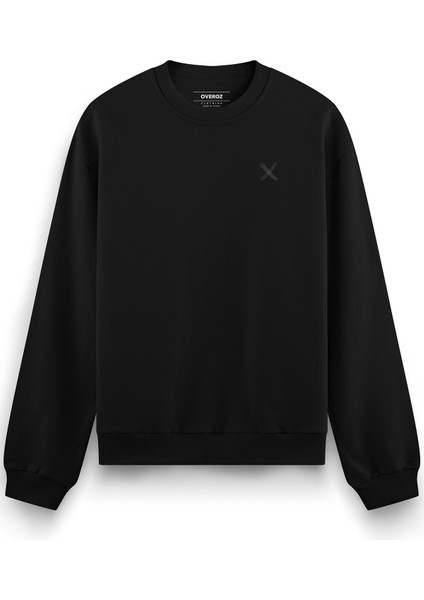 Not Change Değişmemek Sırt Baskılı Siyah Oversize Sweatshirt S1205 fiyatları