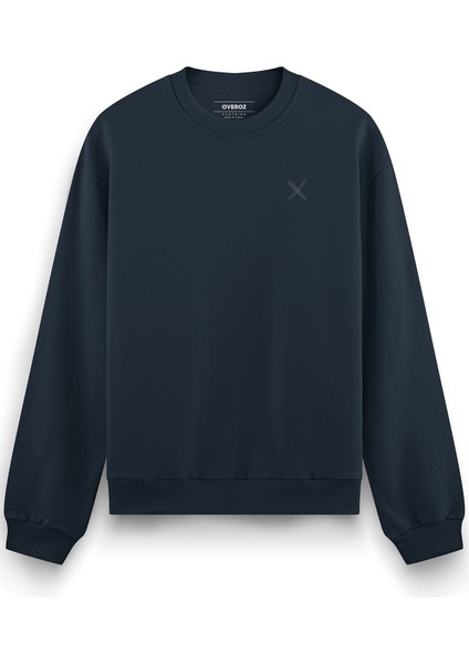 Gece Mavisi Oversize Not Change Sırt Baskılı Yazılı Sweatshirt Oversize S1205 fiyatları