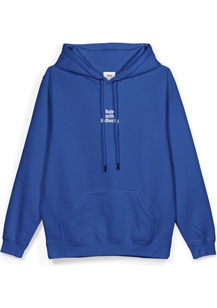 Empress Satranç Sırt Baskılı Kapüşonlu Oversize Sweatshirt Mavi Hoodie H1196 fiyatları