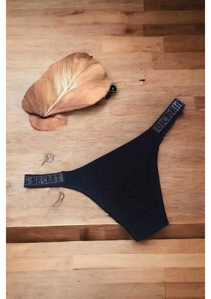 Kadın Brazilian Siyah Taşlı Rahat Yumuşak Külot fiyatları