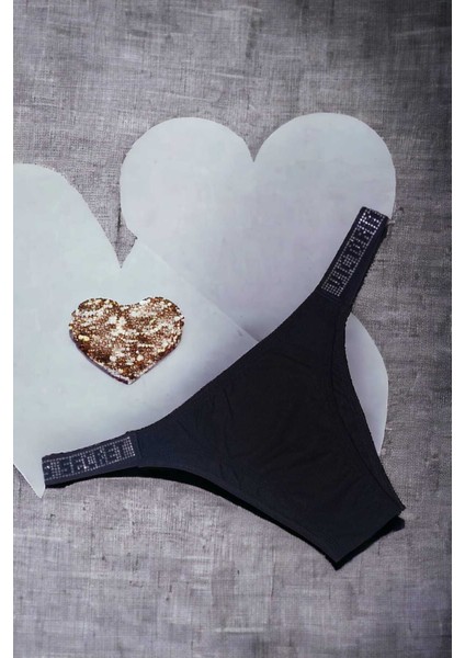 Kadın Brazilian Siyah Taşlı Rahat Yumuşak Külot modelleri