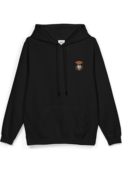 Tazmanian Devil Tazmanya Canavarı Sırt Baskılı Kapüşonlu Oversize Sweatshirt Siyah Hoodie H1392 fiyatları