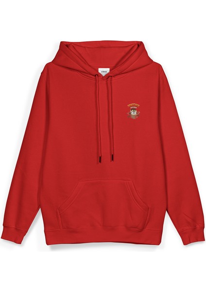 Tazmanian Devil Tazmanya Canavarı Sırt Baskılı Kapüşonlu Oversize Sweatshirt Kırmızı Hoodie H1392 fiyatları