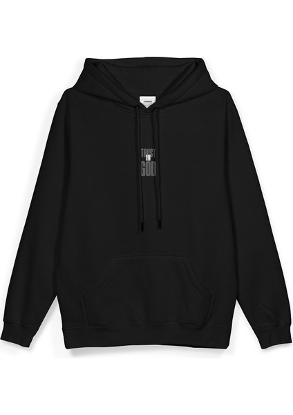 Trust In God Melek Kanadı Angel Baskılı Kapüşonlu Oversize Sweatshirt Siyah Hoodie H1387 fiyatları