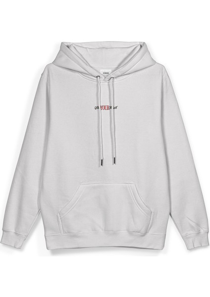 Shut Your Mouth Sırt Baskılı Kapüşonlu Oversize Sweatshirt Ekru Hoodie H1194 fiyatları