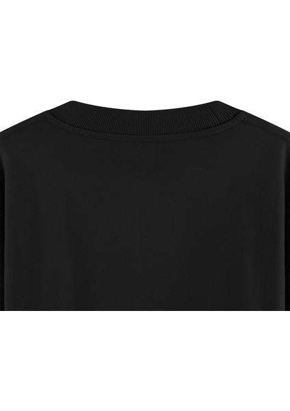 Love Bomb Baskılı Siyah Oversize Sweatshirt S1203 fırsatları