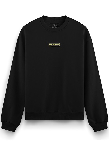 Old School Kaset Sırt Baskılı Siyah Oversize Sweatshirt S1207 fiyatları